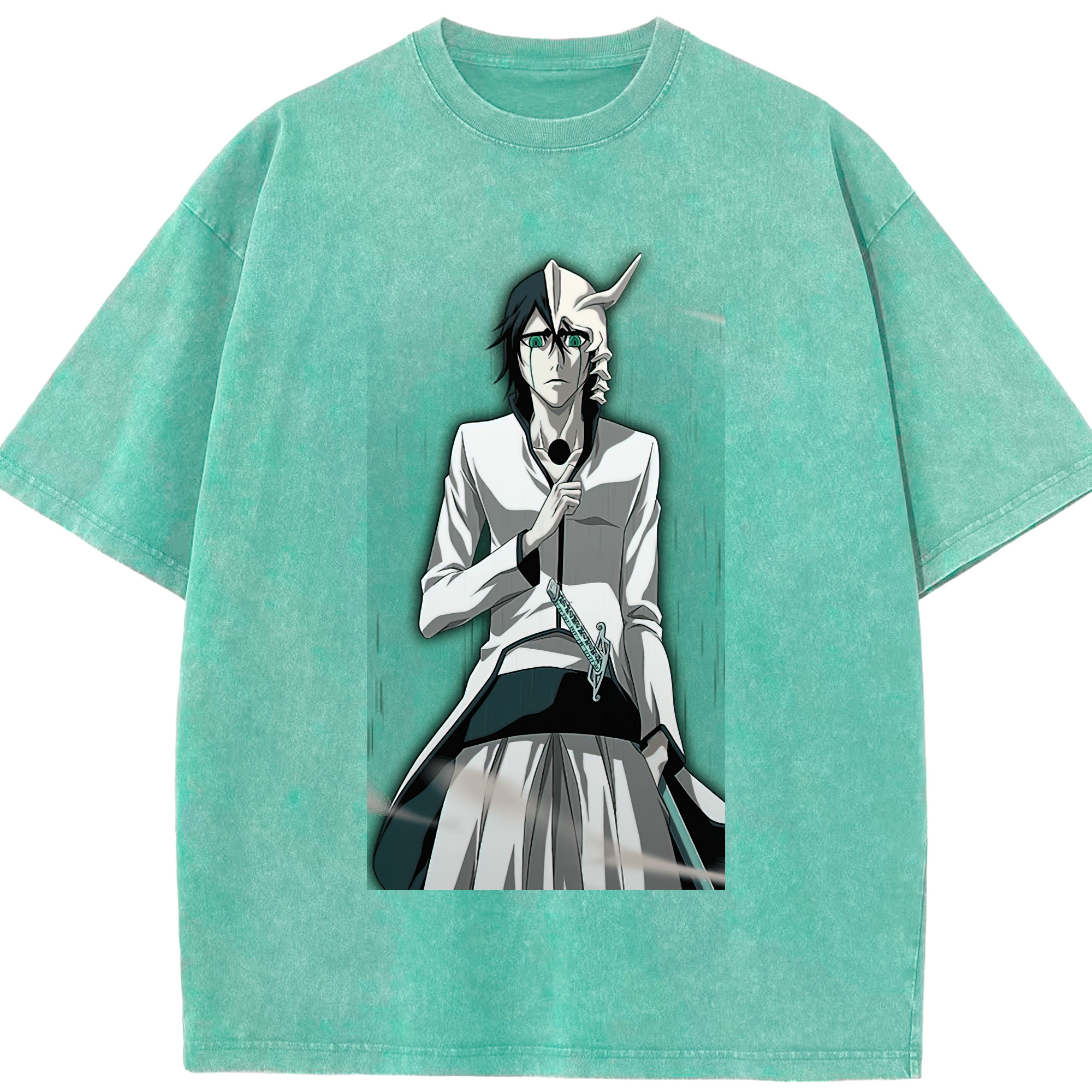 （画像用） ブリーチ ウルキオラ·シファー BLEACH Ulquiorra cifer 綿100% ヴィンテージ風 半袖Tシャツ（フロントプリント）